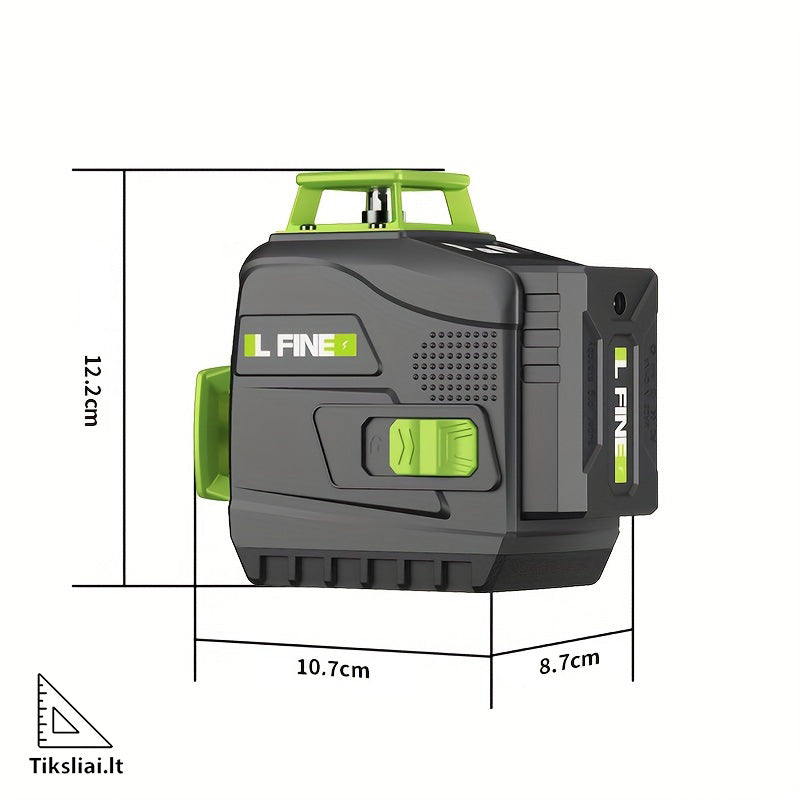 L FINE 2D8, 8 Linijos, 2 plokštumos, lazerinis nivelyras