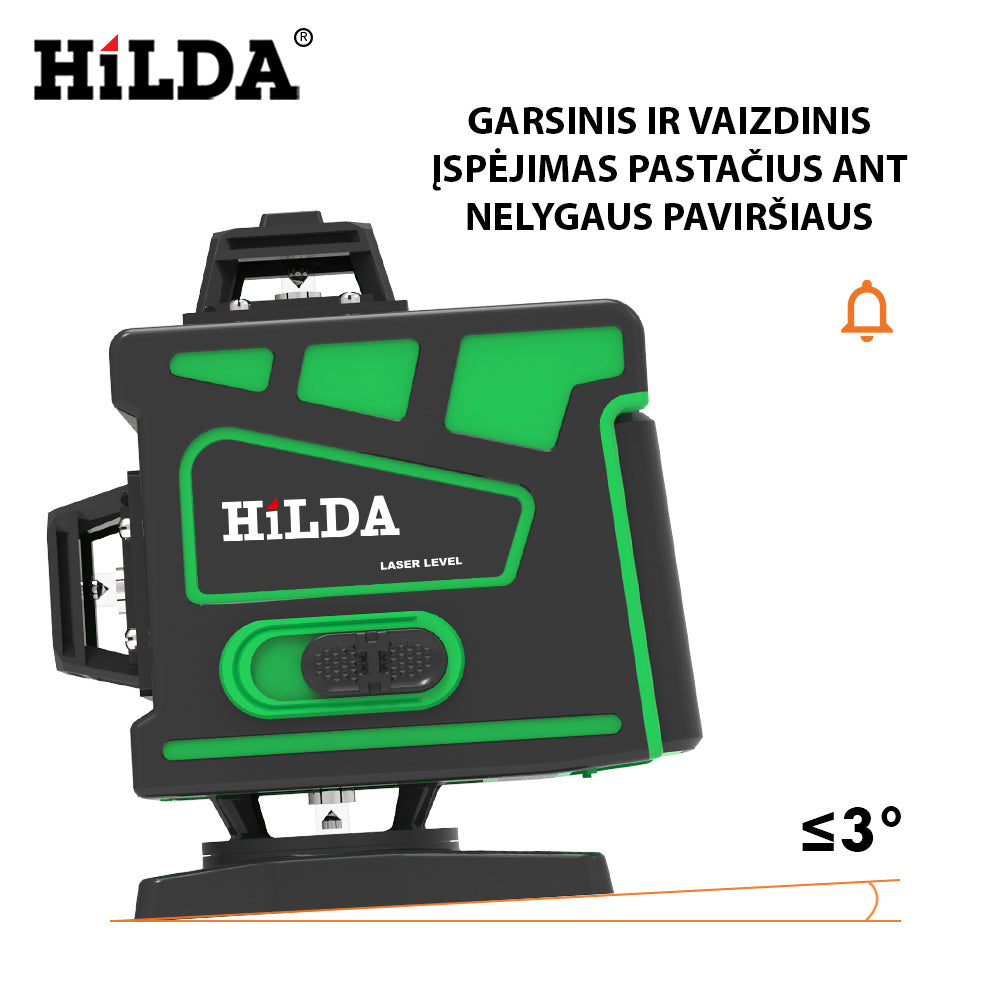 HiLDA 4D16, 16-os linijų, 4-ių plokštumų, lazerinis nivelyras