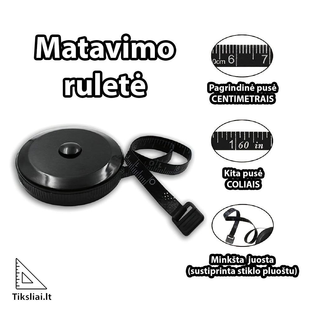 Black Mini Measuring Tape