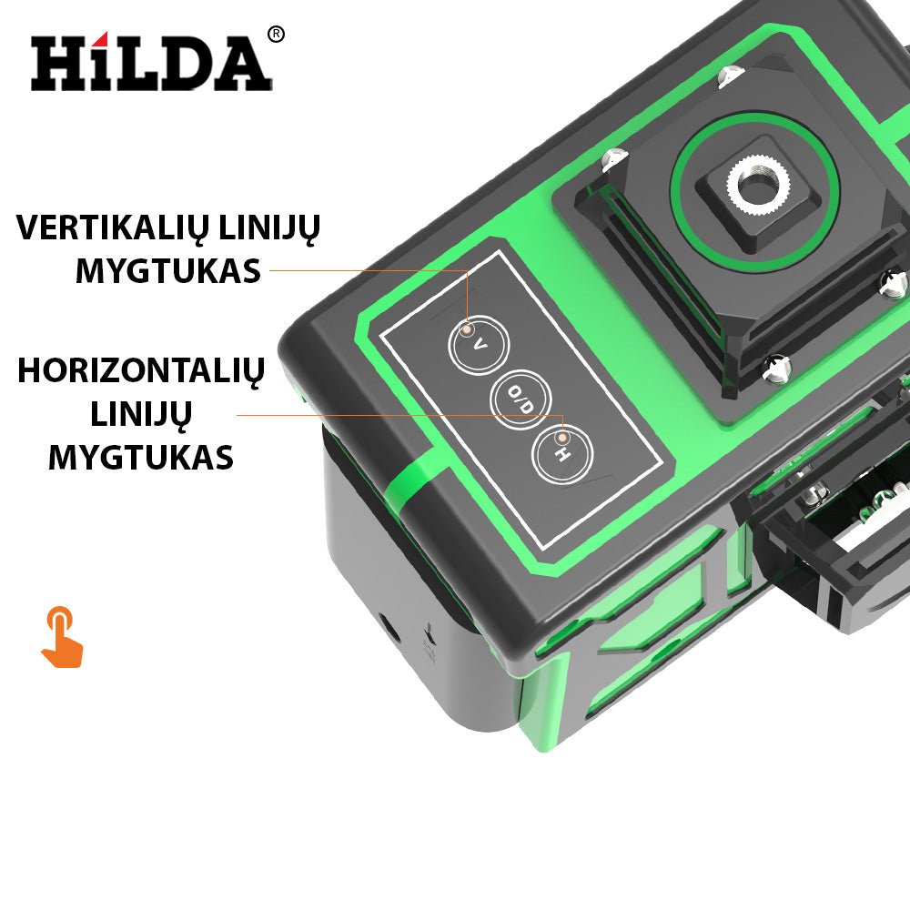 HiLDA 4D16, 16-os linijų, 4-ių plokštumų, lazerinis nivelyras