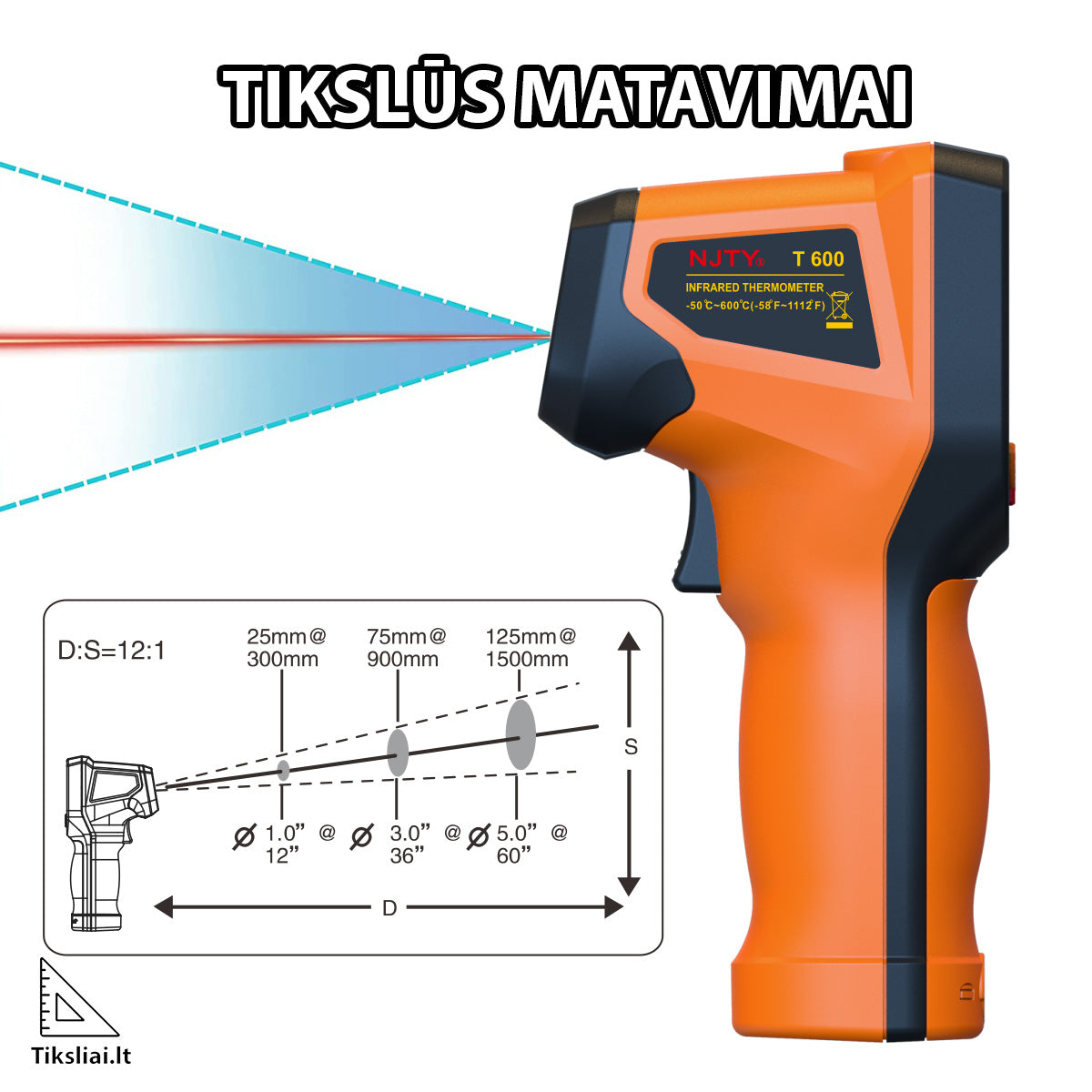 Paviršių termometras NJTY-T600