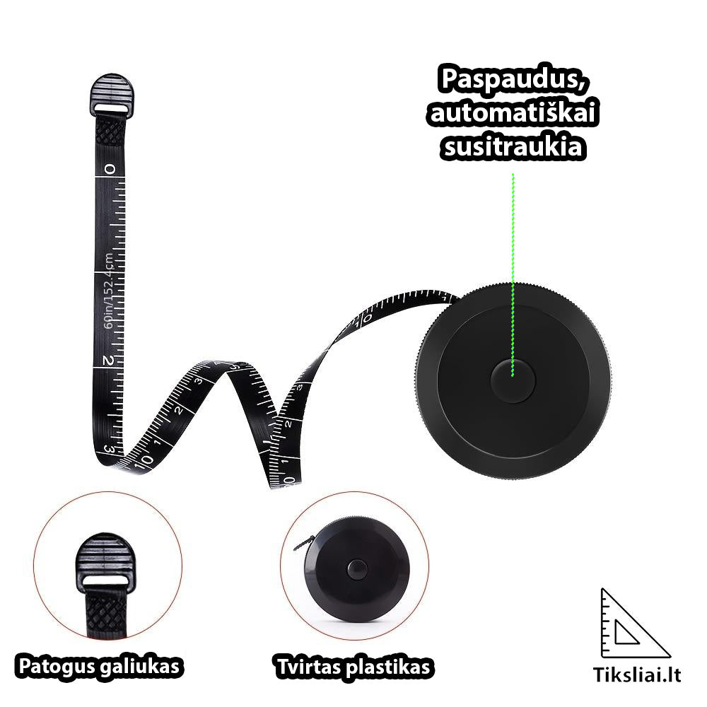 Black Mini Measuring Tape