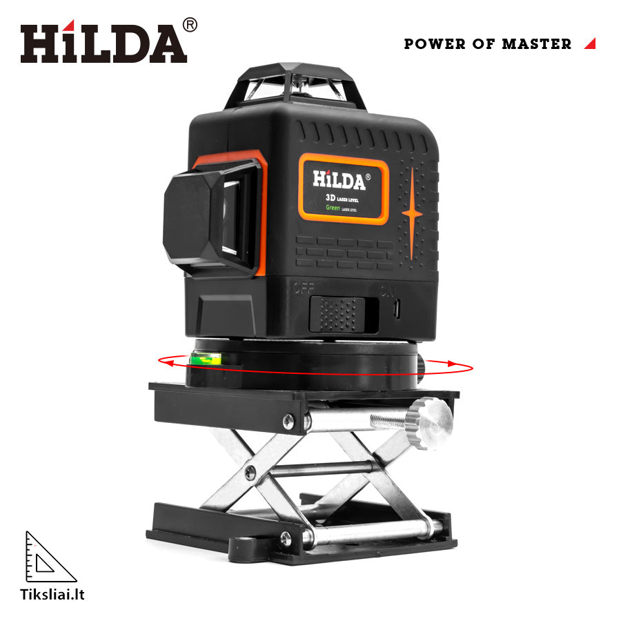 Platform for laser level, 3 directions