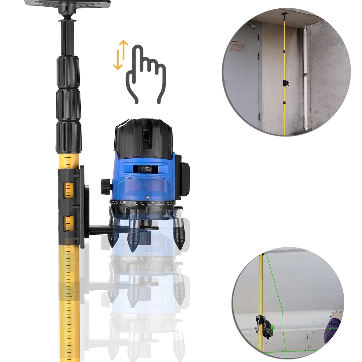 Telescopic stand for laser level, 4 Meters